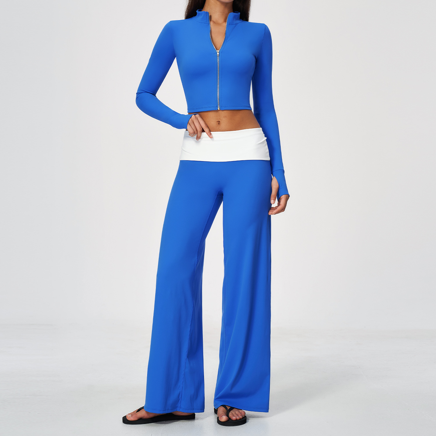 Zip Jacket Wide Leg Pants 2 Pi - Yoga Of Fitness review and price